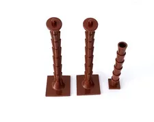 3x Lego Part # 30338, 2563 Brown Plant Plam Tree Trunks (5986, 6435, 5976, 5958)