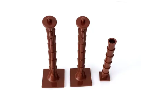 3x Lego Part # 30338, 2563 Brown Plant Plam Tree Trunks (5986, 6435, 5976, 5958)