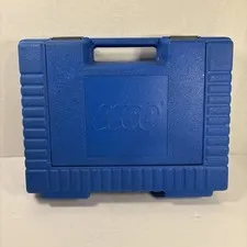 Vintage LEGO Blue Hard Plastic System Building Brick Storage Case Box 1984