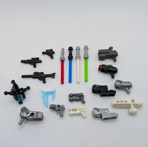 LEGO® Space Weapons 10 20 Pieces Blaster Lightsaber Sci-Fi Mixed Used