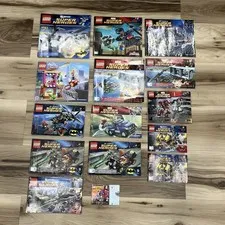 LEGO INSTRUCTION MANUAL LOT SUPER HEROES DC COMICS MARVEL BATMAN SUPERMAN IRON