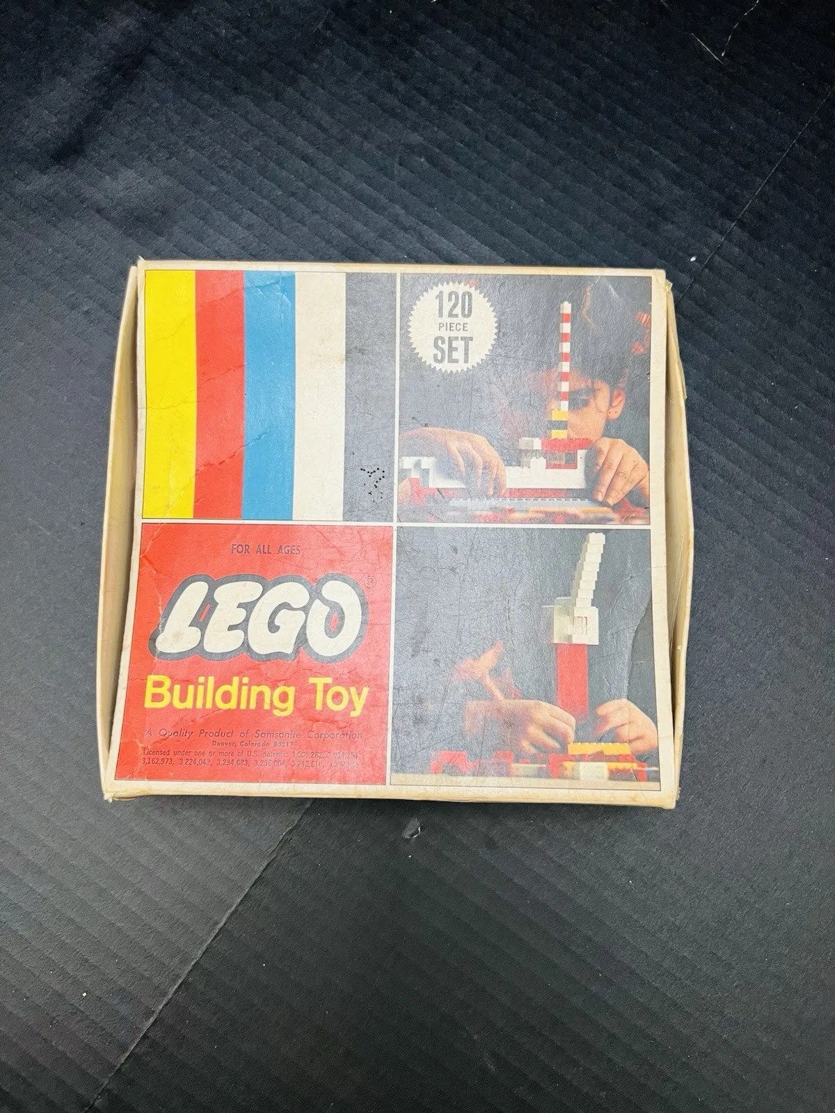 Vintage Lego No. 120 Building Toy EMPTY BOX ONLY Samsonite Interior Organizers