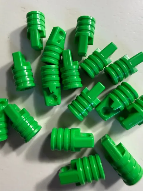 LEGO-NEW-#53923-BRIGHT GREEN-HINGE CYLINDER 1 X 2/1 FINGER-5 PIECES