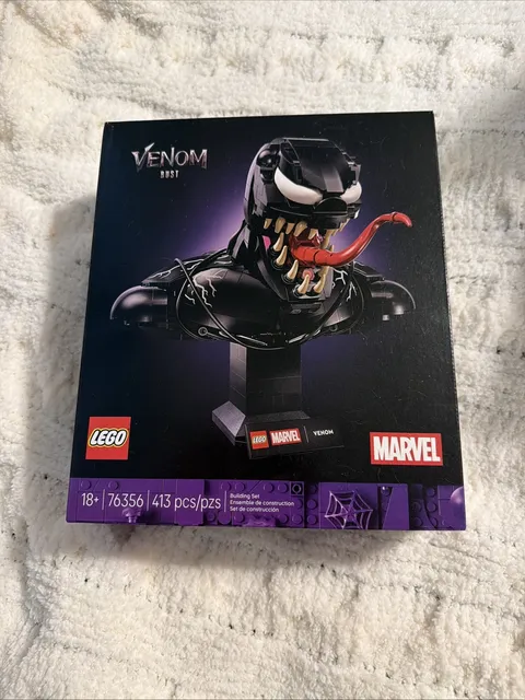 LEGO Marvel Spider-Man Venom Bust 76356 413 pcs Display Stand Included 18+