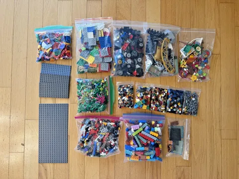 Lego Bulk Lot- Plates, Bricks, Doors, Wheels, Plants, Food, Windows (3.5LBs+ )