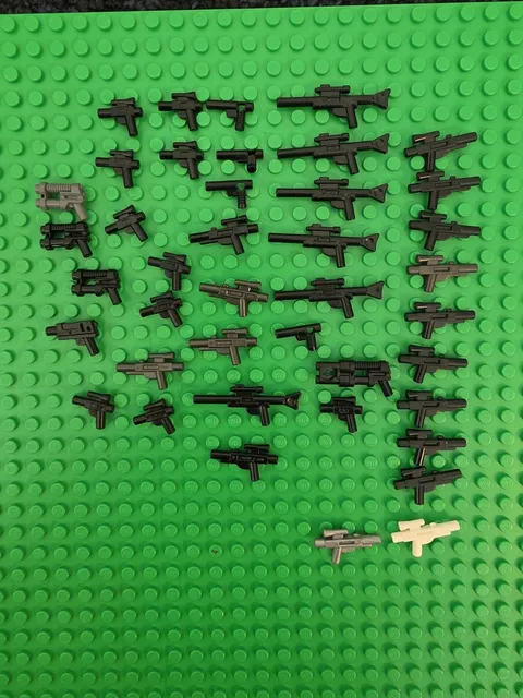Lot Of 40 LEGO Black Silver White Weapons Guns Star Wars Marvel DC Accessories