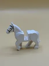 USED LEGO White Horse 10352c01pb04