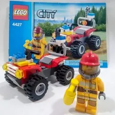 🔥LEGO City 4427 Fire ATV Vehicle 100% Complete w/ Minifigure & Instructions