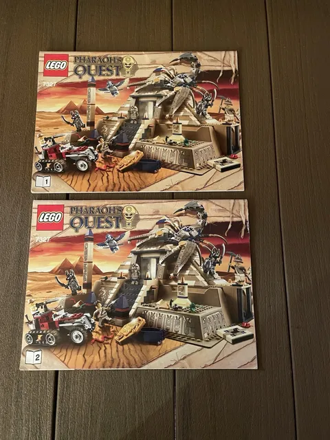 LEGO Pharaoh's Quest 7327 Scorpion Pyramid Instruction Manuals Books 1 & 2 Only