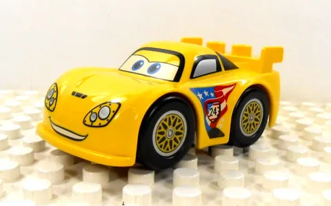 Lego Duplo Item Jeff Gorvette (Cars) gold spoked wheels