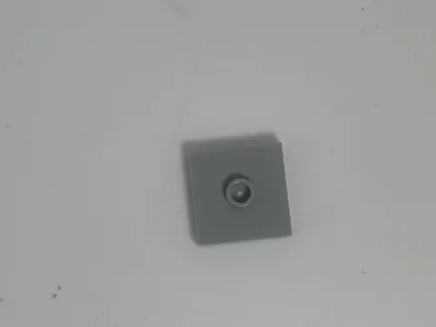 LEGO-GRAY-Plate, Modified 2 x 2 with Groove and 1 Stud in Center-87580