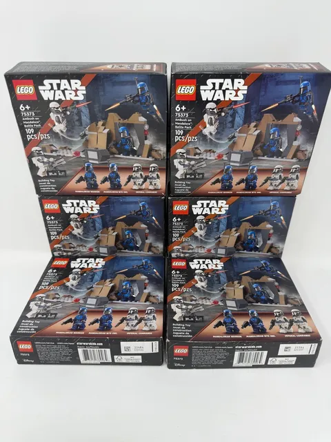 LEGO Star Wars 75373 Ambush on Mandalore Battle Pack Complete Set 6 Box Bundle
