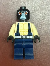 LEGO Minifigure Black Mask Head/Helmet, Tan Torso & Dark Blue Legs