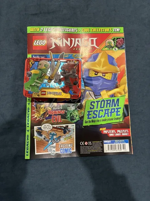 NEW LEGO SPECIAL EDITION #41 NINJAGO MAGAZINE & EXCLUSIVE TIN & 2 MINIFIGURE'S