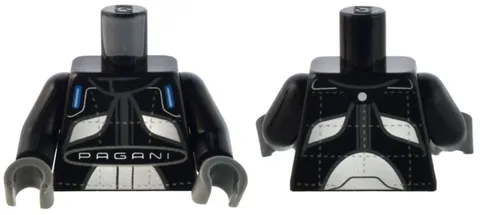 LEGO® Part 973pb5152c01 - Torso Racing Suit with Dark Bluish Gray Trim