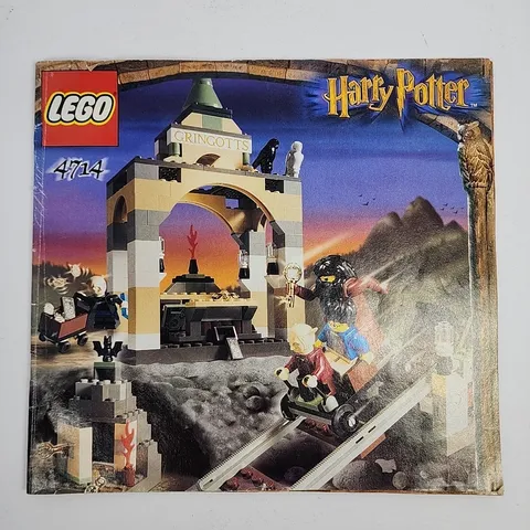 LEGO 4714 Instruction Manual Only 2002 Harry Potter Gringotts Bank