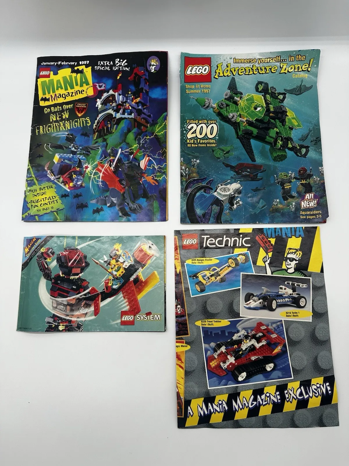 Vintage LEGO Mania Magazine Fright Knights 1997 Aquazone Catalog Guide Lot