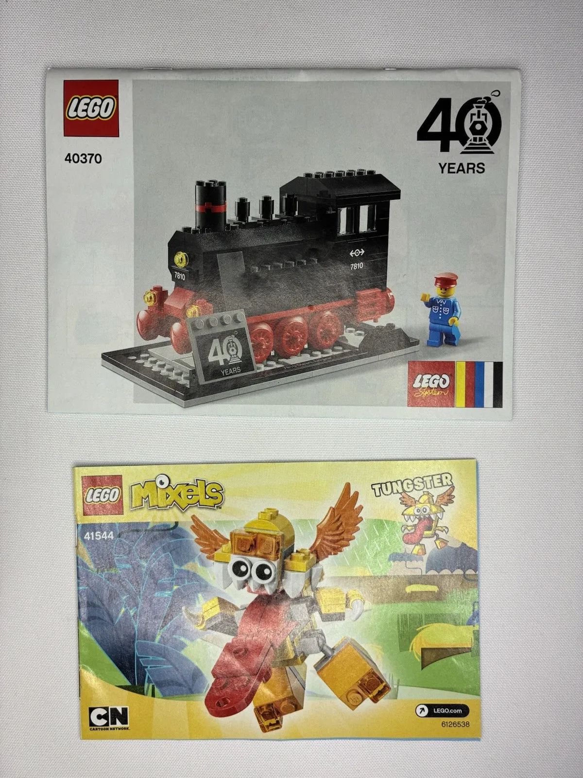 LEGO 40370 Steam Engine 40 Years Anniversary & Mixels 41544 Tungster BOOKS ONLY