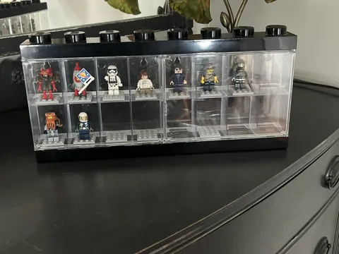 lego display case  mini figures Included Lot Of 9 Black Stackable