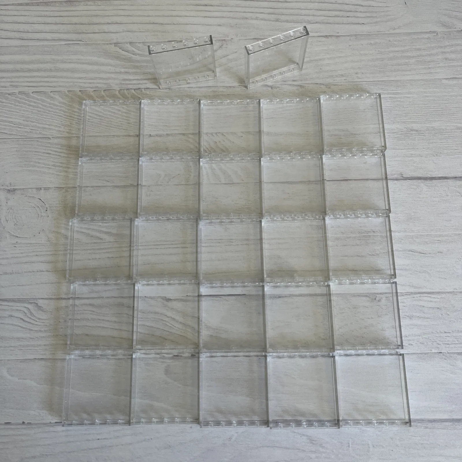 LEGO LOT 28 PCS TRANS CLEAR 1X6 WINDOW PANEL VARIETY BUILDING PIECES