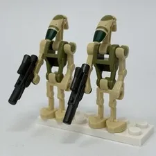 2 Lego Kashyyyk Battle Droid Minifigure Lot Blaster AAT Driver 75283 75234 75233
