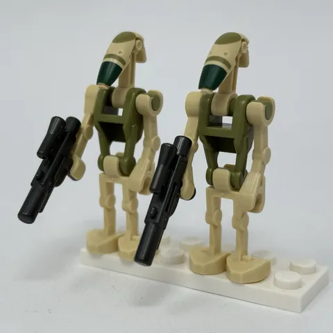 2 Lego Kashyyyk Battle Droid Minifigure Lot Blaster AAT Driver 75283 75234 75233