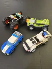 Lot 4 LEGO Cars Police And More Incomplete