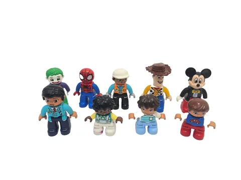 LEGO Duplo Minifigures Lot of 9 Woody Mickey Mouse Spider-Man Joker Figures