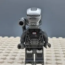 Lego Super Heroes: War Machine Dark Bluish Gray Silver Armor Minifigure sh0066