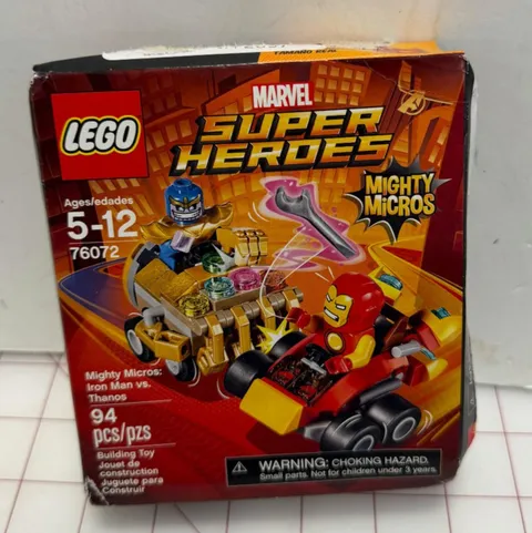 LEGO 76072 Iron Man vs. Thanos Marvel Super Heroes Mighty Micros New DMG PKG #A2