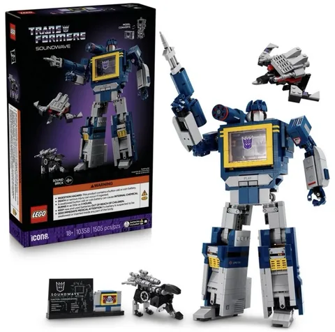 LEGO Icons: Transformers Soundwave Set 10358 1505 PCS New In Box Sealed