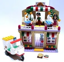 LEGO 41311 FRIENDS HEARTLAKE CITY PIZZERIA PIZZA PARLOR SET LOT NO BOX MANUAL