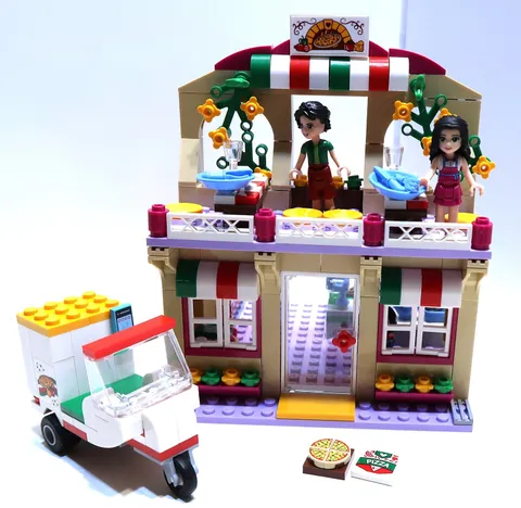 LEGO 41311 FRIENDS HEARTLAKE CITY PIZZERIA PIZZA PARLOR SET LOT NO BOX MANUAL