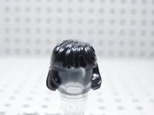 LEGO Female Girl Black Hair Minifig Mid-Length Hair Behind Ear AC