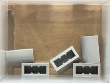 LEGO Parts - Light Bluish Gray Slope, Curved 1 x 2 - No 37352 - QTY 5