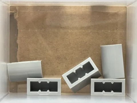 LEGO Parts - Light Bluish Gray Slope, Curved 1 x 2 - No 37352 - QTY 5