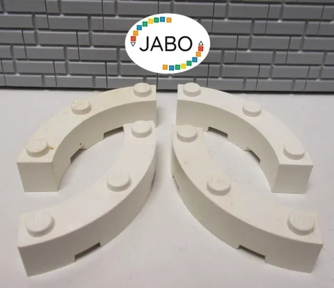 (F11/15/3) LEGO 4x72140 Quarter Brick Round Brick 4x4 White