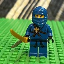 LEGO NINJAGO Jay Minifigure w/ Hood Mask & 2 Swords Set 2257