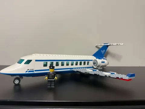 LEGO City 3181 Passenger Plane with Pilot Incomplete Retired Airport Set