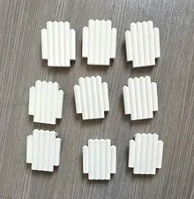 Vintage LEGO White Corrugated Wall Panel Lot 9 Pieces Town Paradisa Building