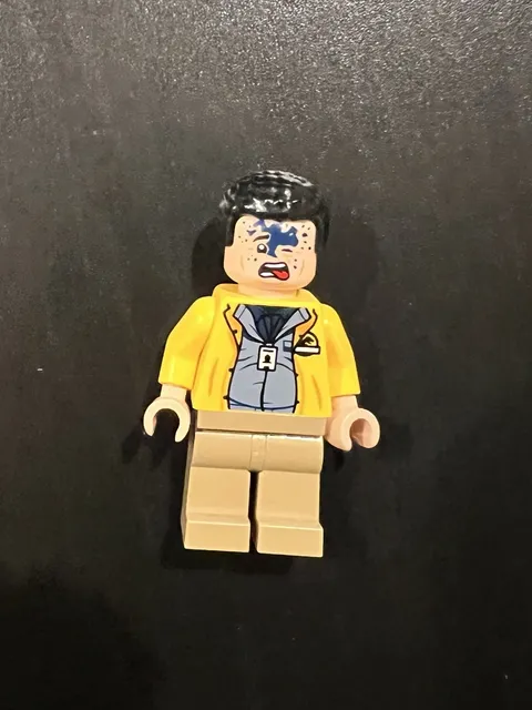 Lego Jurassic Park Dennis Nedry Minifigure From 76958 Dilophosaurus Ambush