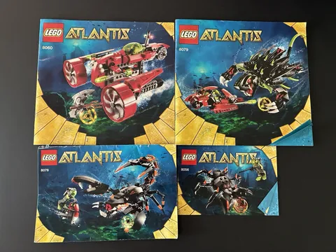 LEGO Atlantis Instruction Manual Books Only Lot  8079 8056 8076 8060