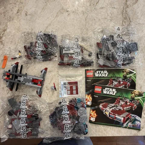 LEGO Star Wars 75025: OPEN BOX-Old Republic Jedi Defender-Class Cruiser W/2 Figs