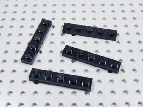 LEGO Lot of 4 Black 1x5 Plates BH