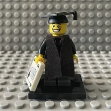 LEGO CMF Graduate, Series 5 (Complete Set with Stand and Accessories) col05-1