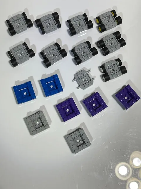 LEGO 10 Car Vehicle Base Chassis 2x3  24326 /  7 Mudguard 4x4  24151  E122