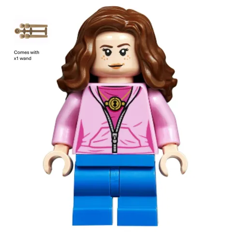 LEGO Harry Potter Hermione Granger Minifigure hp181 Bright Pink Jacket New