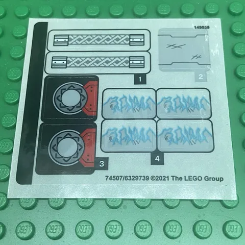 LEGO Sticker Sheet for Set 76169 Thor Mech Armor New Authentic Decals