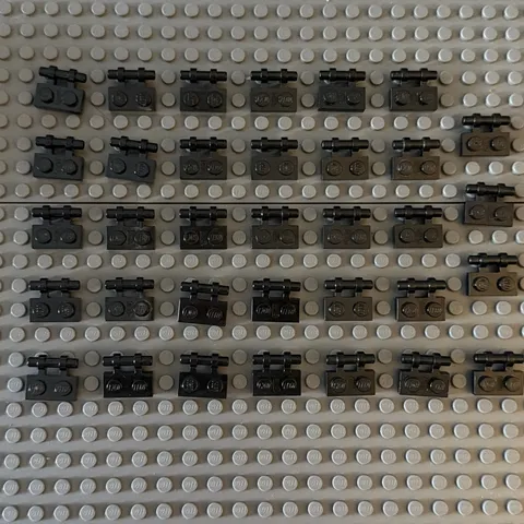 Lego Lot Black Plate Modified 1x2 with Handle 2540 (lot of 34)