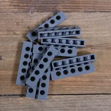 LEGO 3894 Dark Bluish Gray Technic Brick 1 x 6 with Holes Qty 10